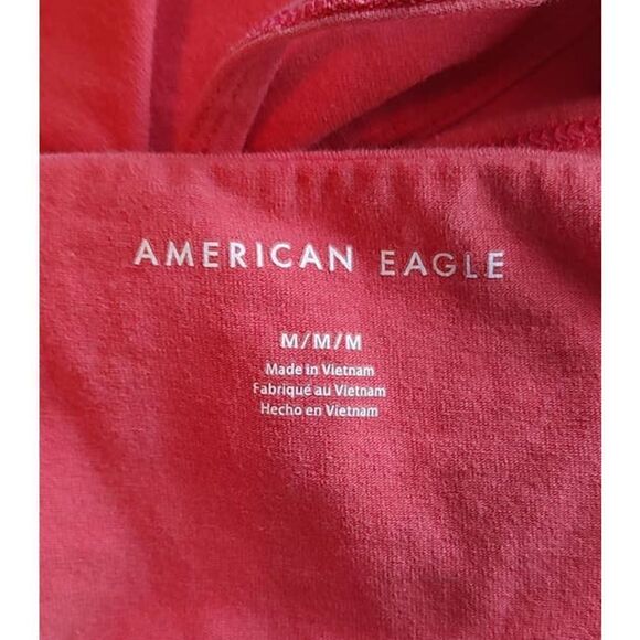 American Eagle Coral Tank Criss Cross Straps Medium - Picture 4 of 5